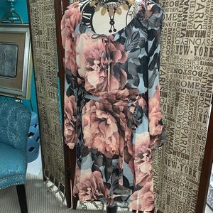 NWT Jennifer Lopez Beautiful Floral Sheer Dress
